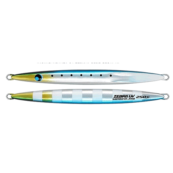 UROCO UROCO JIG 400g ZEBRA UV #501GUV ALUMINUM SARDINE UV ZEBRA