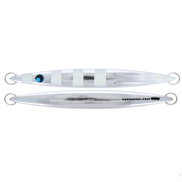 UROCO UROCO JIG 120g ALUMINUM UV #013GUV ALUMINUM SILVER/ZEBRA GLOW TIP