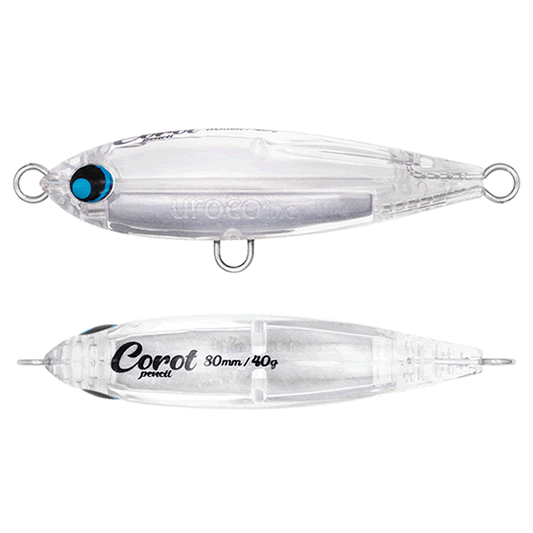 UROCO COROT PENCIL 80 80mm, 40g Sinking #001UV KEIMURA/CLEAR