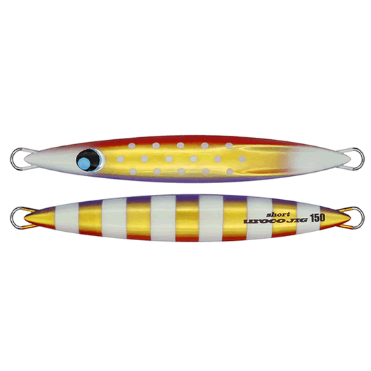UROCO UROCO JIG SHORT SPINEGI 150g #254BG RED GOLD PURPLE/BG DOT ZEBRA