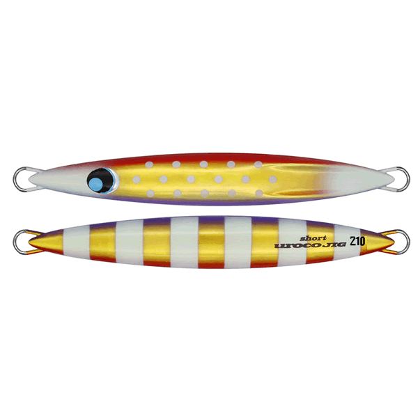 UROCO UROCO JIG SHORT SPINEGI 210g #254BG RED GOLD PURPLE/BG DOT ZEBRA
