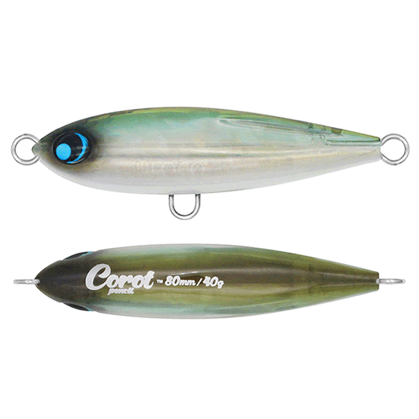 UROCO COROT PENCIL 80 80mm, 40g Sinking #007UV CLEAR HOLO/UV BAITFISH saltwater fishing lure