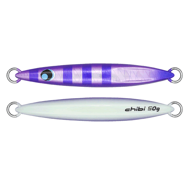 UROCO CHIBI UROCO Hiroto model 50g #250G PURPLE ZEBRA / FULL GLOW saltwater fishing lure