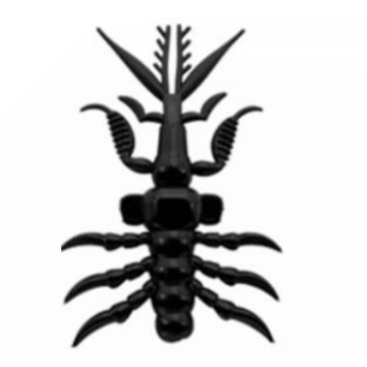 Bait Breath SKELETON SHRIMP SSP 2.7" (8 pcs/pack) #003 SOLID BLACK