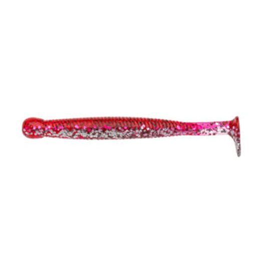 ECOGEAR GRASS MINNOW-S 1-3/4" 42mm (12 pcs/pack) 111 CLEAR Glt./RED SMALL BLACK+REDGlt.BACK