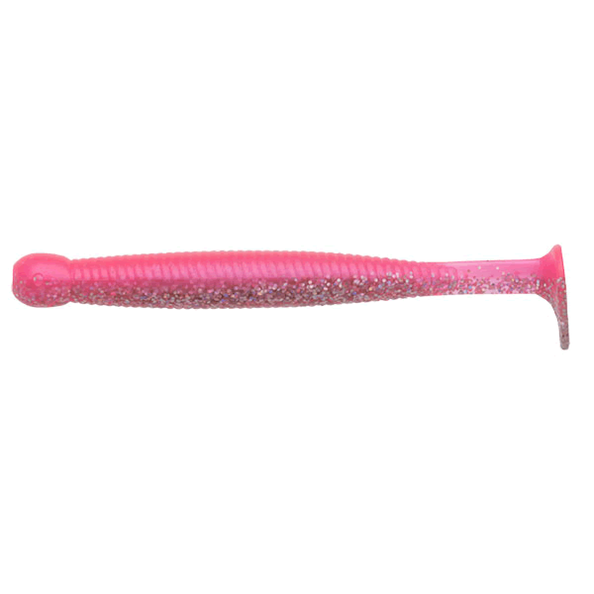 ECOGEAR GRASS MINNOW-L 3-1/4" 85mm (8 pcs/pack) 158 SUPER HOLOGURAMU/PINK GUROU BACK(LUMINOUS)