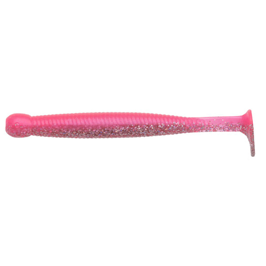 ECOGEAR GRASS MINNOW-L 3-1/4" 85mm (8 pcs/pack) 158 SUPER HOLOGURAMU/PINK GUROU BACK(LUMINOUS) saltwater fishing lure