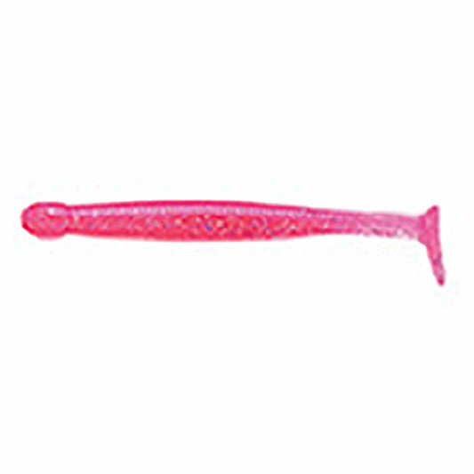 ECOGEAR GRASS MINNOW-S 1-3/4" 42mm (12 pcs/pack) 158 SUPER HOLOGRAM/PINK GLOW BACK (LUMINOUS)