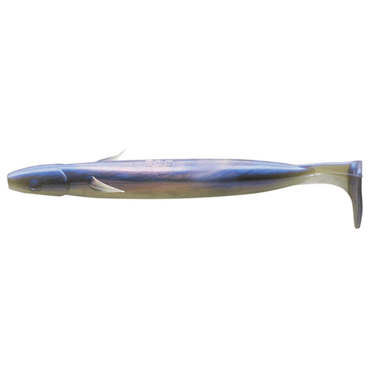 ECOGEAR POWER SHAD 4" 100mm (7 pcs/pack) 101 PEARL WHITE/BLUE PEARL BACK