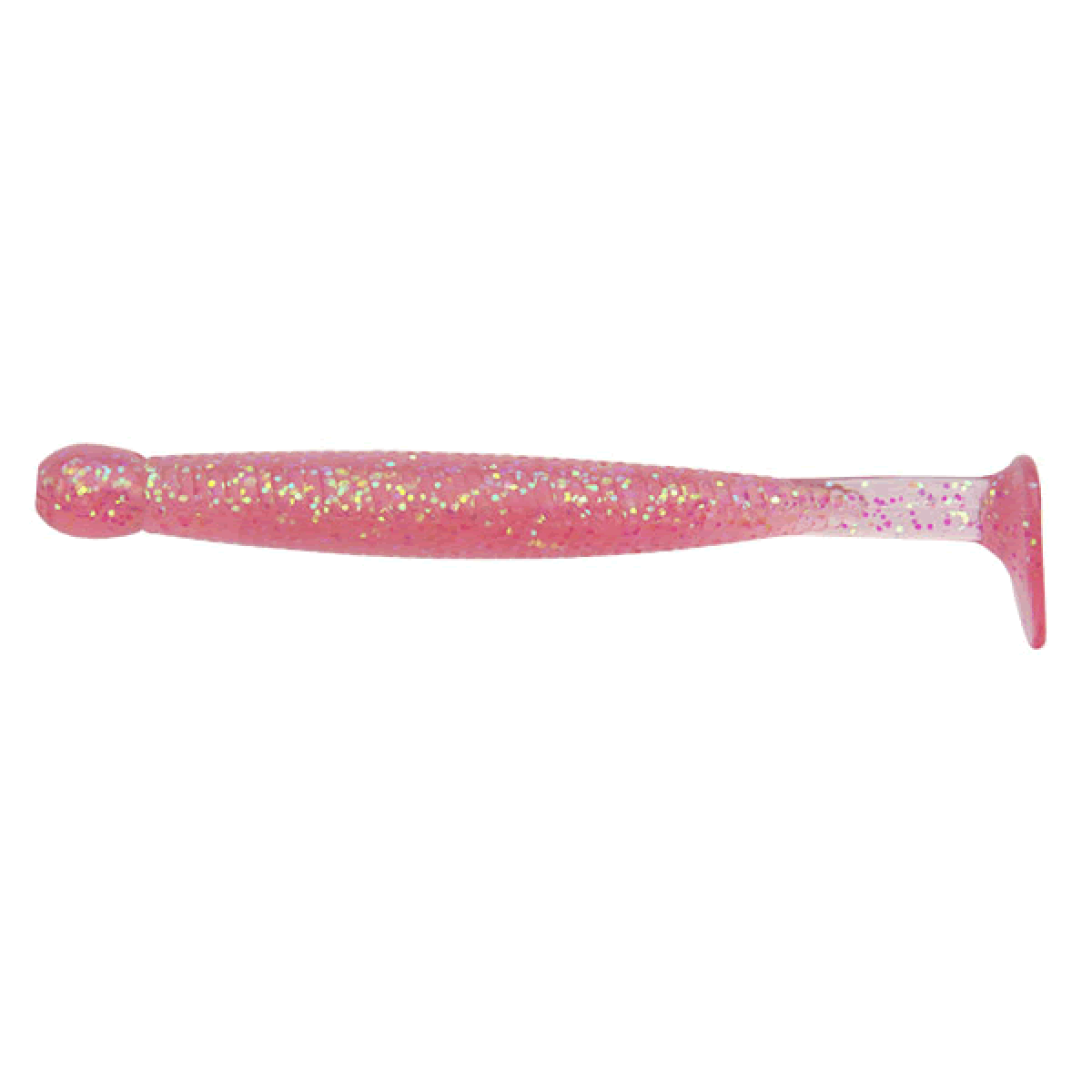 ECOGEAR GRASS MINNOW-L 3-1/4" 85mm (8 pcs/pack) 344 HOKURIKU CLEAR RED HOLO