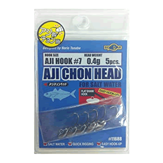 ECOGEAR AJI CHON HEAD 0.6g (5 pcs/pack) - Britannic Trade