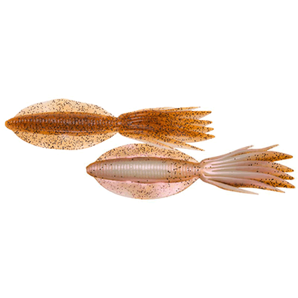 ECOGEAR POWER SQUID 7" 180mm (2 pcs/pack) 424 BROWN SQUID(YAKOU)