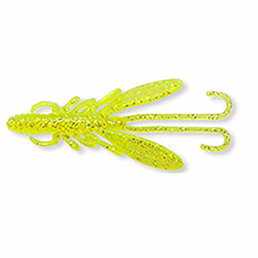 ECOGEAR KASAGO SHOKUNIN BUG ANTS 2" 60mm (6 pcs/pack) 433 CLEAR LEMON HOLO saltwater fishing lure