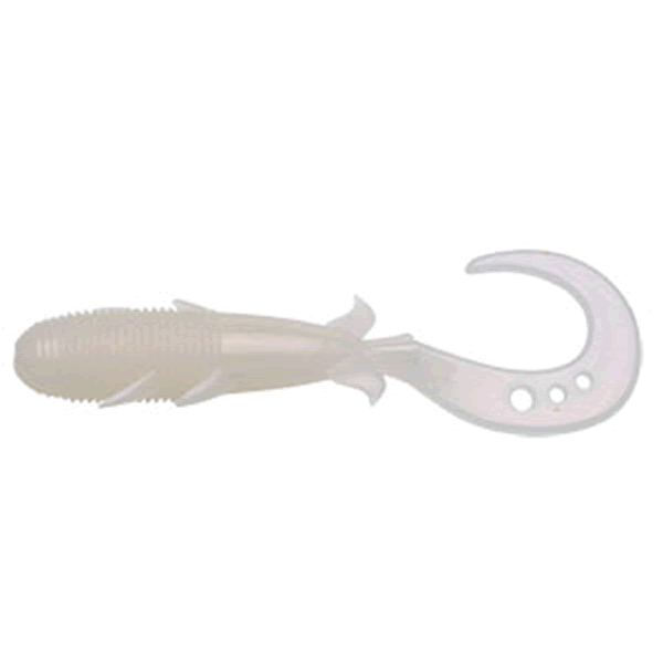 ECOGEAR KIJIHATA GRUB 3" (9 pcs/pack) 010 PEARL GLOW (LUMINOUS) saltwater fishing lure
