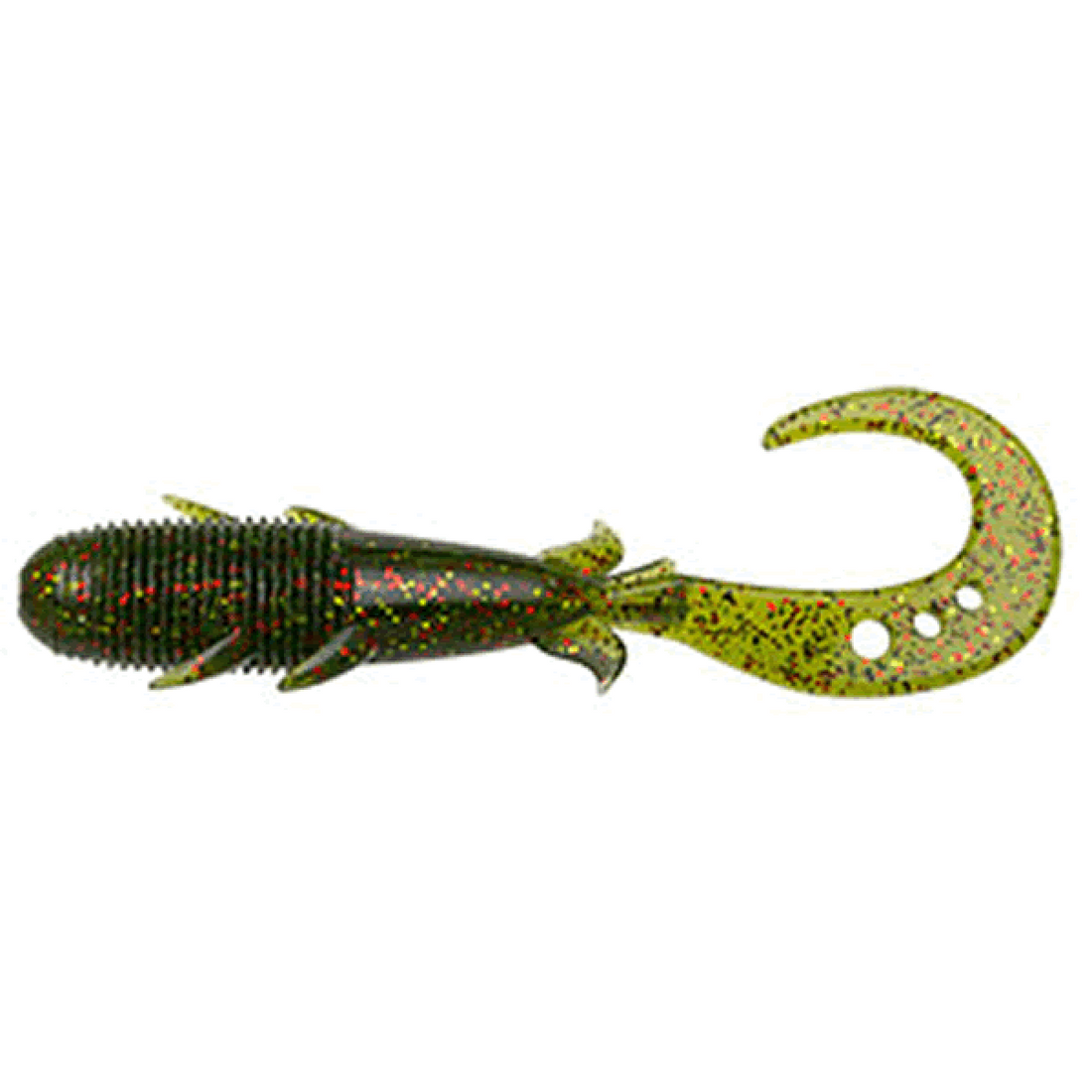 ECOGEAR KIJIHATA GRUB 3" 56mm (9 pcs/pack) 370 KERUPU JUNGLE CHOICE saltwater fishing lure