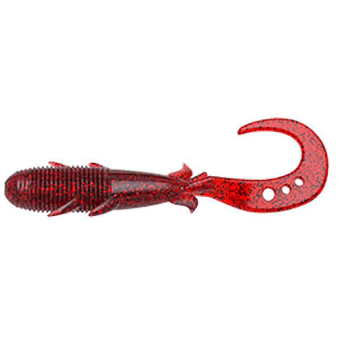 ECOGEAR KIJIHATA GRUB 3" 56mm (9 pcs/pack) 372 SANRIKU RIAS RED II saltwater fishing lure