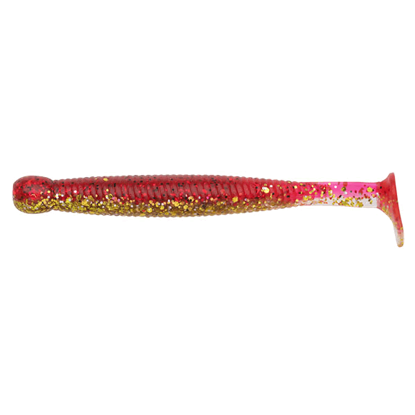 ECOGEAR GRASS MINNOW-L 3-1/4" 85mm (8 pcs/pack) 329 UV MAZUME RED