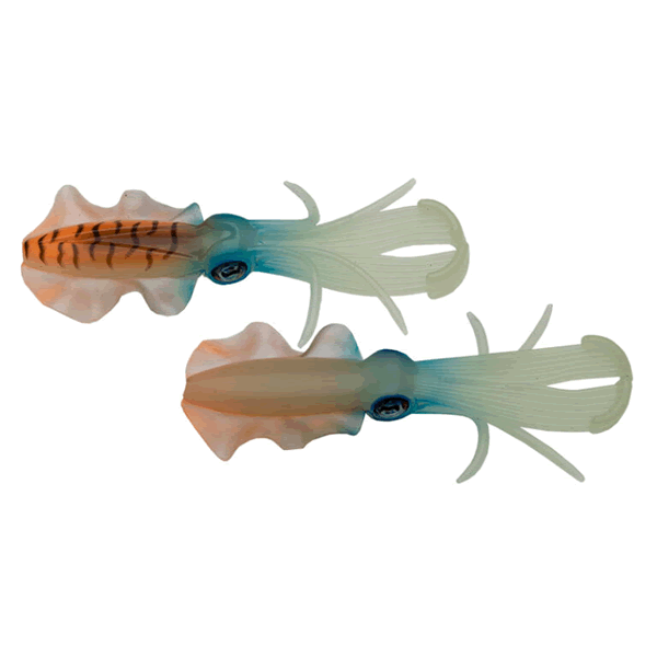 ECOGEAR POWER SQUID 3.5" (6 pcs/pack) 521 CP CLEAR GLOW MIZUIKA (LUMINOUS)