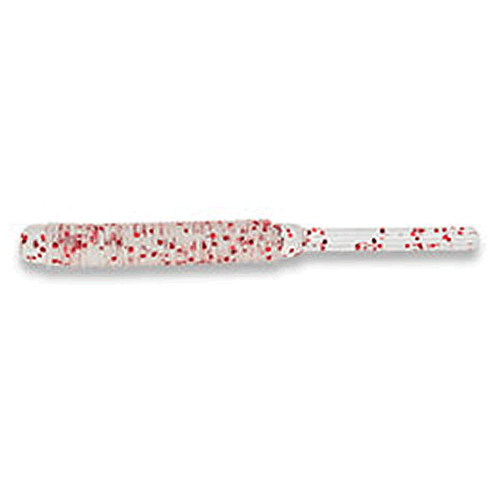 ECOGEAR MEBARU SHOKUNIN STRAW TAIL GRUB 2" 50mm (9 pcs/pack) 288 CLEAR RED Flk.