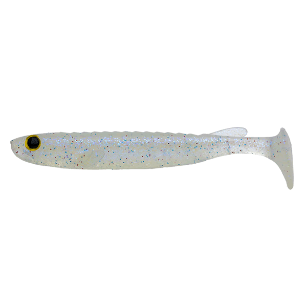 ECOGEAR CELT 3.5" 88mm (6 pcs/pack) 500 HOKURIKU CLEAR HOLO II saltwater fishing lure