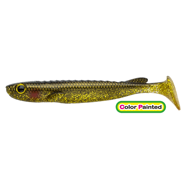 ECOGEAR CELT 4" 102mm (6 pcs/pack) 485 CP BLACK GOLD saltwater fishing lure
