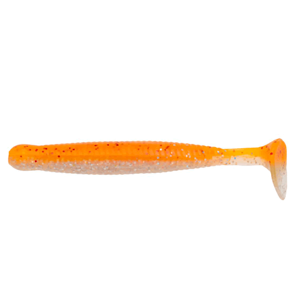 ECOGEAR GRASS MINNOW-M 2-1/2" 64mm (10 pcs/pack) 553 RUSH ORANGE GLOW (LUMINOUS)