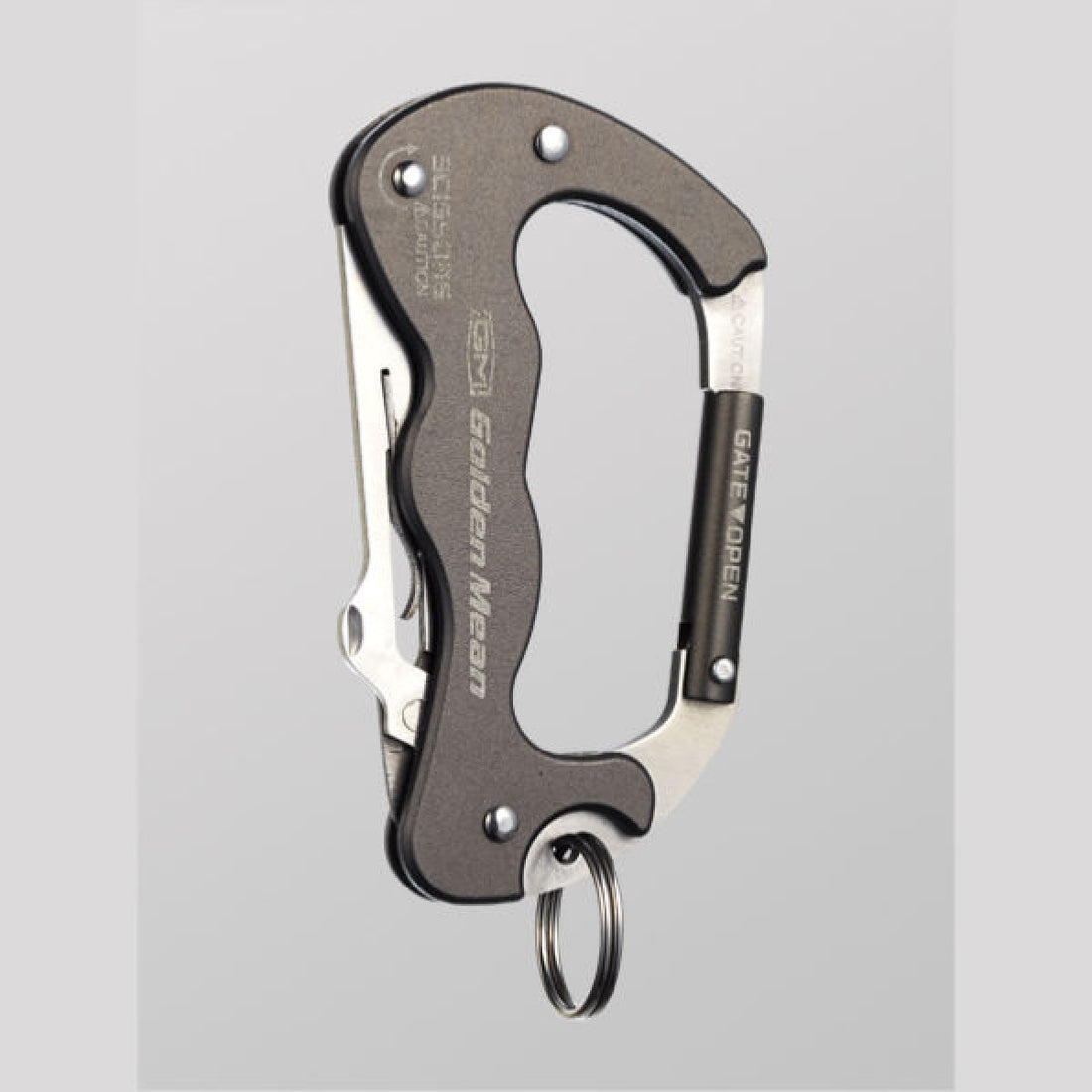 Golden Mean GM KARABINER SCISSORS H90 x W52mm : 63g #GUN METAL fishing accessory