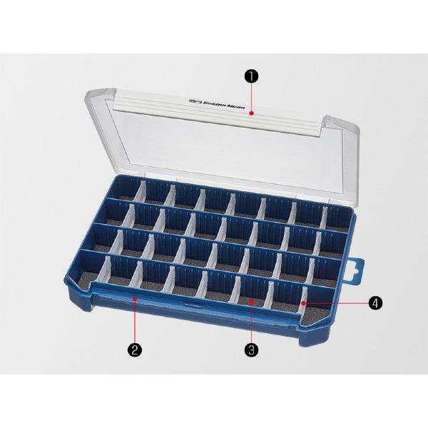 Golden Mean GM MULTI SINKER CASE 255×190×40mm Lid clear/Bottom navy - Britannic Trade