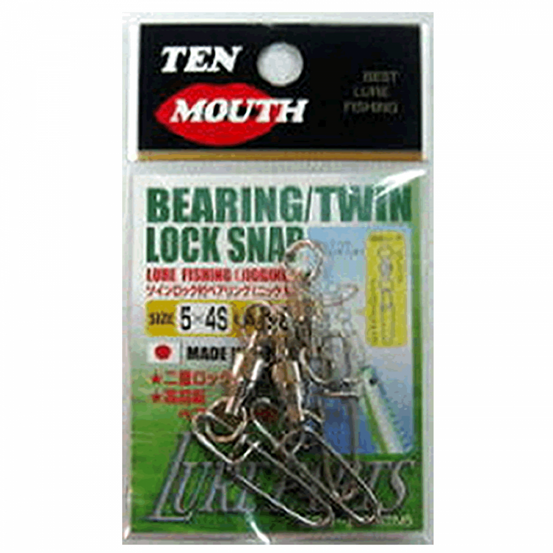 NT SWIVEL BEARING/TWIN LOCK SNAP #2 x #3 (3 pcs/pack) NICKEL fishing terminal tackle
