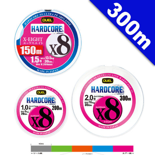 DUEL HARDCORE X8 #2 (35 lb) - 300m H3266N-5CBL Multi