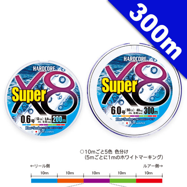DUEL HARDCORE SUPER X8 #0.6 (13 lb) - 300m H4320-5C Multi
