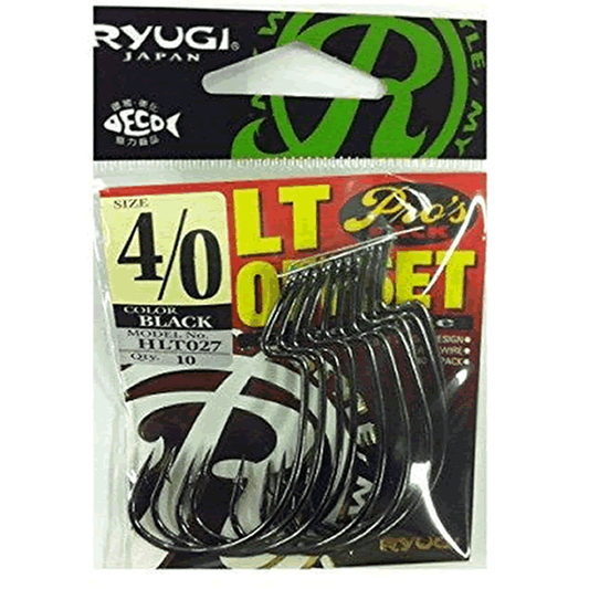 RYUGI LT OFFSET #4/0 (10 pcs/pack) BLACK