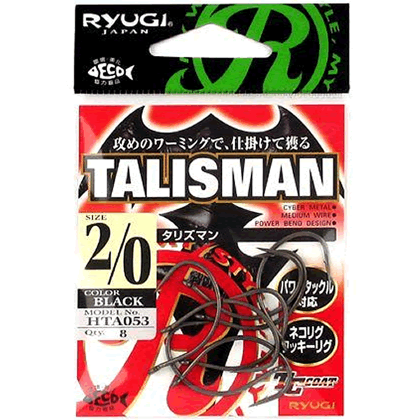RYUGI TALISMAN #2/0 (8 pcs/pack) TC BLACK fishing terminal tackle
