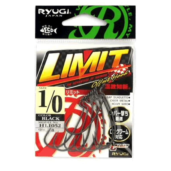 RYUGI LIMIT #1/0 (8 pcs/pack) TC BLACK fishing terminal tackle