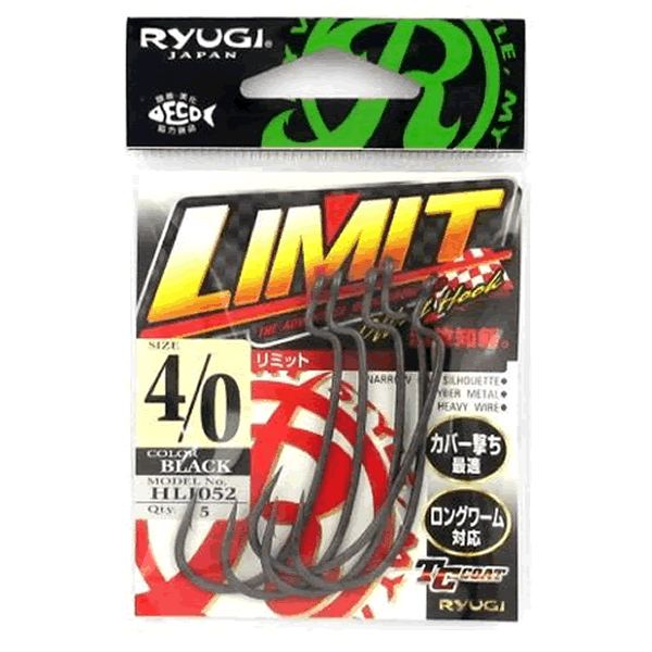 RYUGI LIMIT #4/0 (5 pcs/pack) TC BLACK fishing terminal tackle
