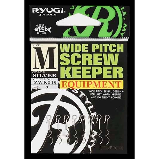 RYUGI WIDE PITCH SCREW KEEPER M (8 pcs/pack) SILVER