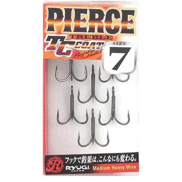 RYUGI PIERCE TREBLE #7 (6 pcs/pack) TC BLACK