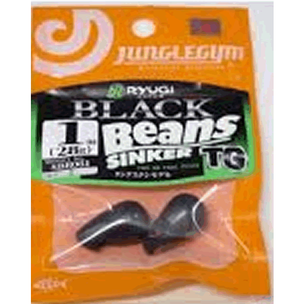 RYUGI BLACK BEANS SINKER TG 1oz(28g) (2 pcs/pack) fishing terminal tackle