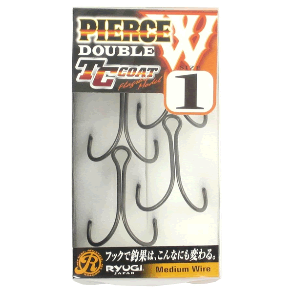 RYUGI PIERCE DOUBLE #1 (4 pcs/pack) TC BLACK fishing terminal tackle