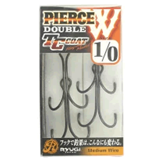 RYUGI PIERCE DOUBLE #1/0 (4 pcs/pack) TC BLACK