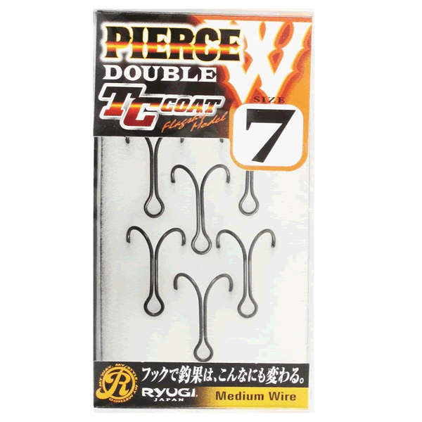 RYUGI PIERCE DOUBLE #7 (6 pcs/pack) TC BLACK fishing terminal tackle