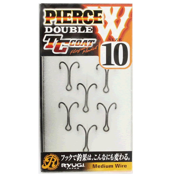 RYUGI PIERCE DOUBLE #10 (6 pcs/pack) TC BLACK fishing terminal tackle