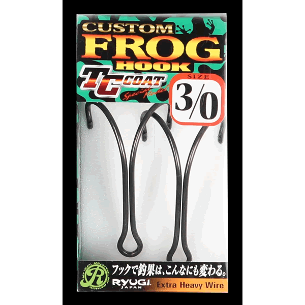 RYUGI CUSTOM FROG HOOK #3/0 (2 pcs/pack) TC BLACK fishing terminal tackle