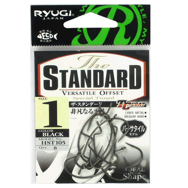 RYUGI THE STANDARD #1 (8 pcs/pack) TC BLACK fishing terminal tackle