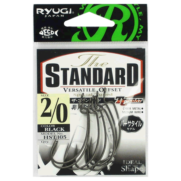 RYUGI THE STANDARD #2/0 (7 pcs/pack) TC BLACK fishing terminal tackle