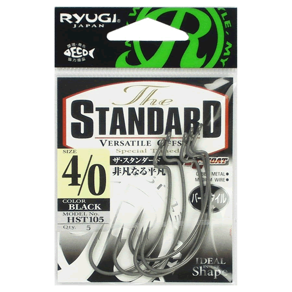 RYUGI THE STANDARD #4/0 (5 pcs/pack) TC BLACK fishing terminal tackle