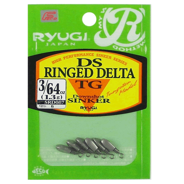 RYUGI DS RINGED DELTA TG 3/64oz(1.3g) (6 pcs/pack) fishing terminal tackle
