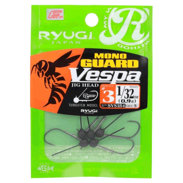 RYUGI MONO GUARD VESPA #3 1/32oz(0.9g) (5 pcs/pack) fishing terminal tackle