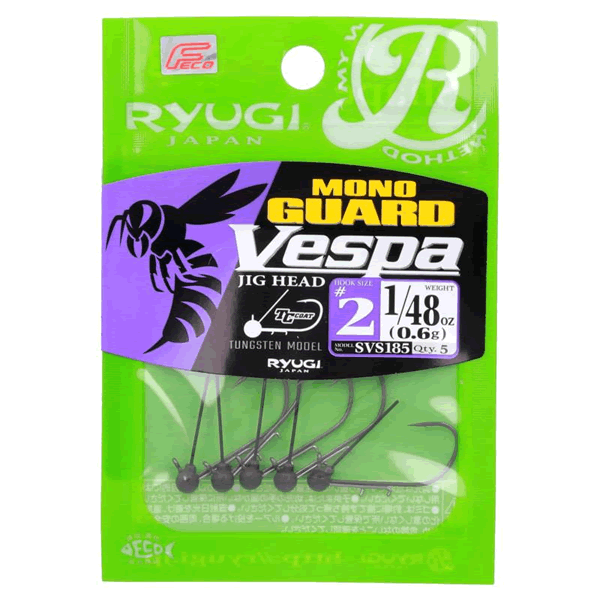 RYUGI MONO GUARD VESPA #2 1/48oz(0.6g) (5 pcs/pack) fishing terminal tackle