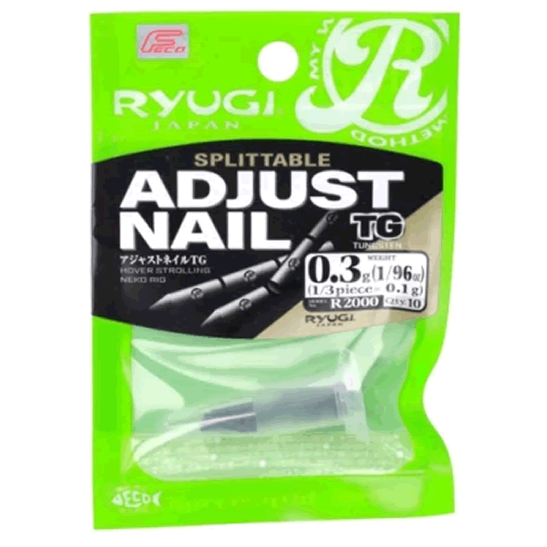 RYUGI ADJUST NAIL TG 1/96oz(0.3g) (10 pcs/pack) fishing terminal tackle
